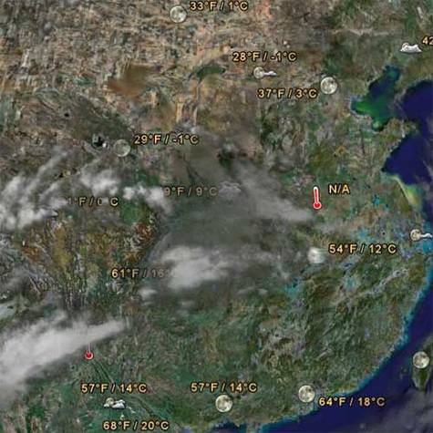 Google Earth新增天气预测图层