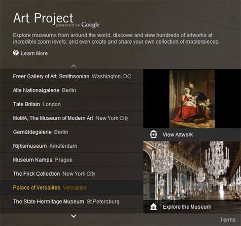 谷歌推出博物馆艺术项目