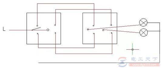 实例学习单开双控开关与双开双控开关的接线方法