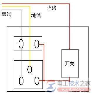 一开5孔插座的接线图