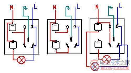 一开5孔插座的接线图