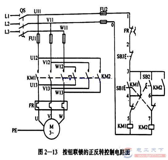 一例三相电动机正反转的控制电路图,附常见问题及解决方法