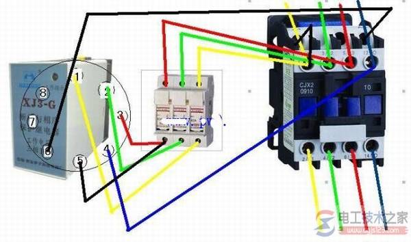 缺相断相保护装置如何接线,电路接线实物图