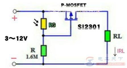 һ���ù���������P-MOSFET��ƵĹ�ؿ��ص�·