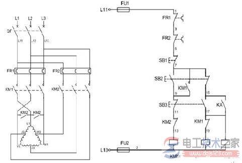 一例双速电动机2Y/2Y的接线方法