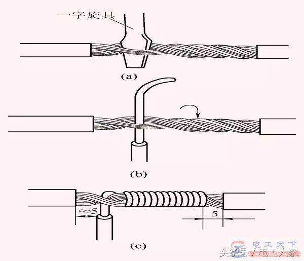 单股铜芯线与多股铜芯线的连接方法