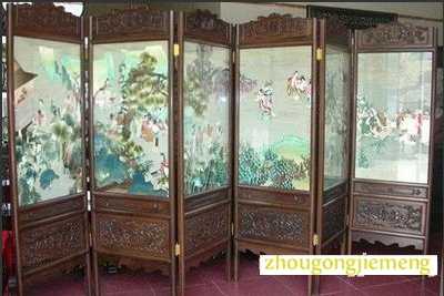 梦见屏风 画屏